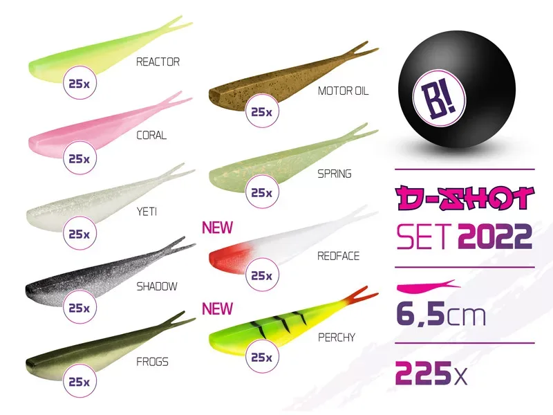 BOMB D-SHOT 2022 csali szett 6,5cm / 225db (6,5cm)