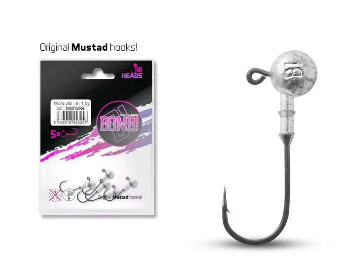 Jig fej Delphin BOMB! / 5db (7,5g-3/0)