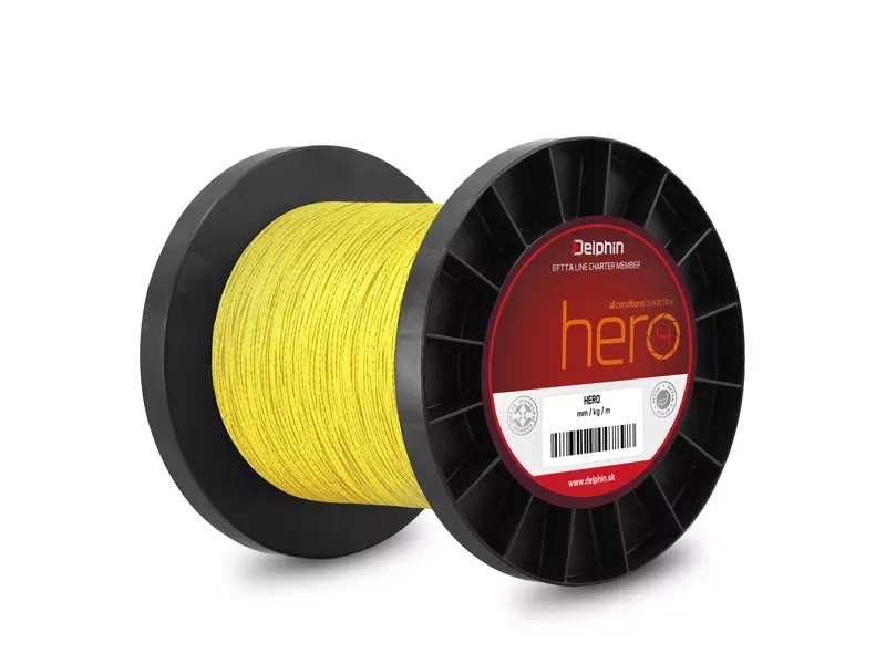 Delphin HERO 4 / fluo sárga (0,30mm 20,4kg 1000m)