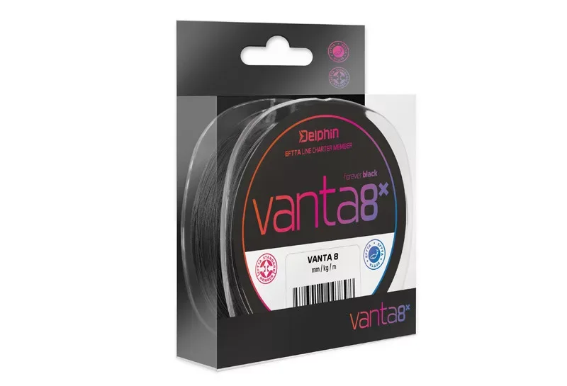 Fonott zsinór VANTA 8 0,18mm 9,5kg 2150m pergető és feeder zsinór