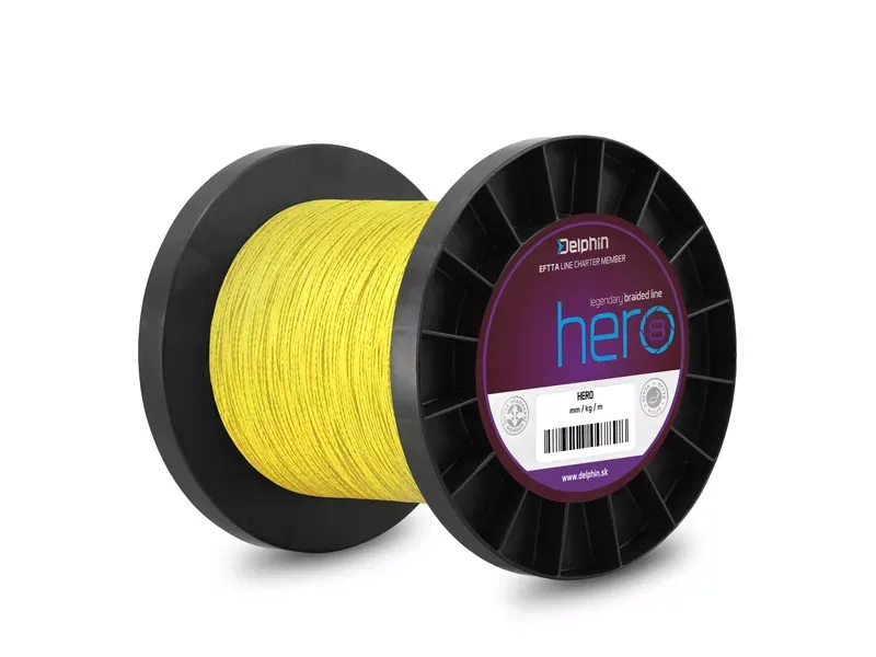 Delphin HERO 8 / fluo sárga (0,20mm 14,1kg 1000m)