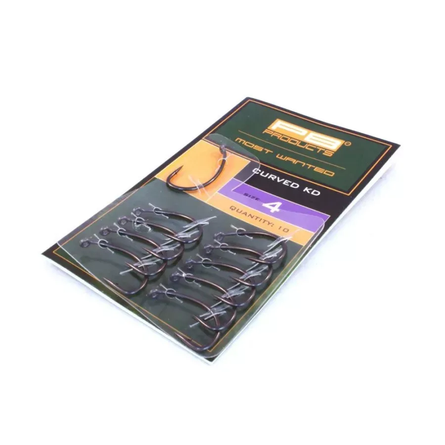 PB Products Curved KD-hook DBF size 4 10db bojlis horog