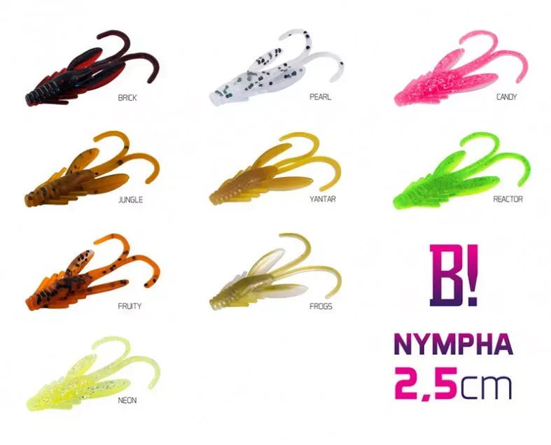 BOMB! Gumihal Nympha / 10db (2,5cm/NEON)