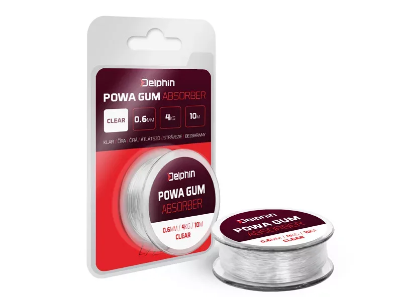 Delphin POWA GUM Absorber Transzparens 0.6mm/4kg/10m monofil előkezsinór