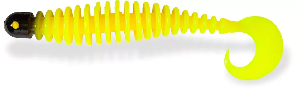 24g 17cm Curly Worm yellow zombie Süllyedő