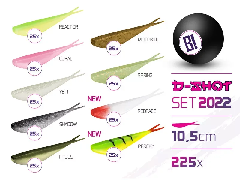 BOMB D-SHOT 2022 csali szett 10,5cm / 225db (10,5cm)