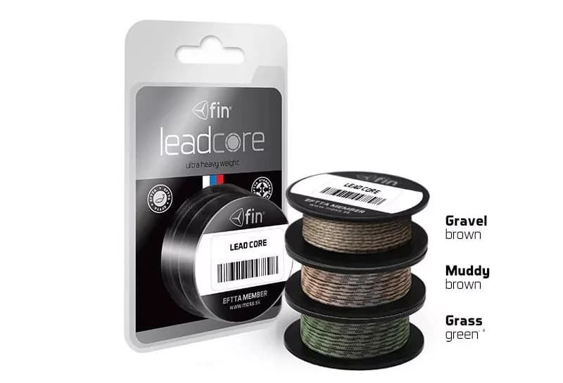 Delphin LEADCORE barna Gravel 45lbs 5m fonott előkezsinór