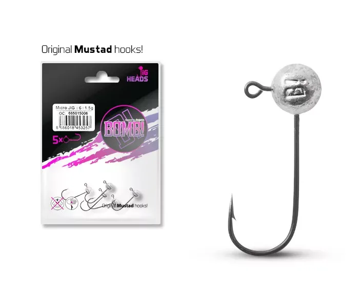 Micro jig fej Delphin BOMB! / 5db 12g-3/0