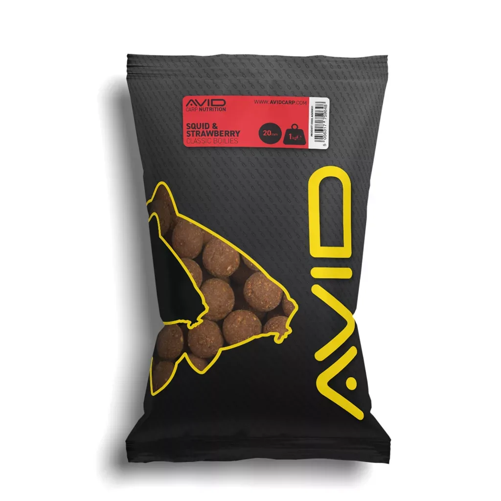 Squid & Strawberry Boilies 20mm 1 kg