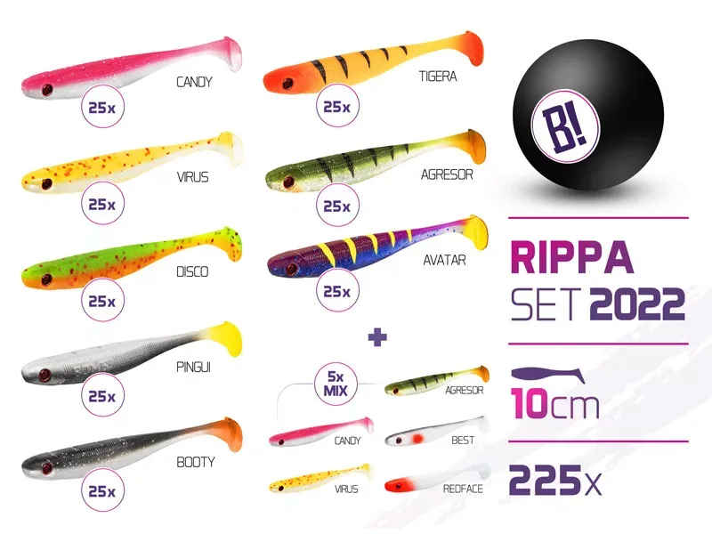 BOMB Rippa csali szett 2022 színek 10cm / 225db (10cm)