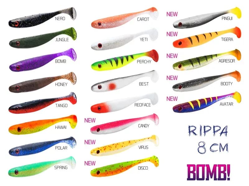 BOMB! Gumihal Rippa / 5db 8cm/NERO